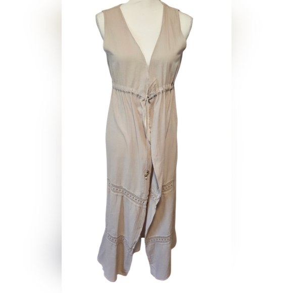 Seaspice Peruvian Cotton Beige Resort wear Coverup Women's Size Small NWT - Picture 1 of 8